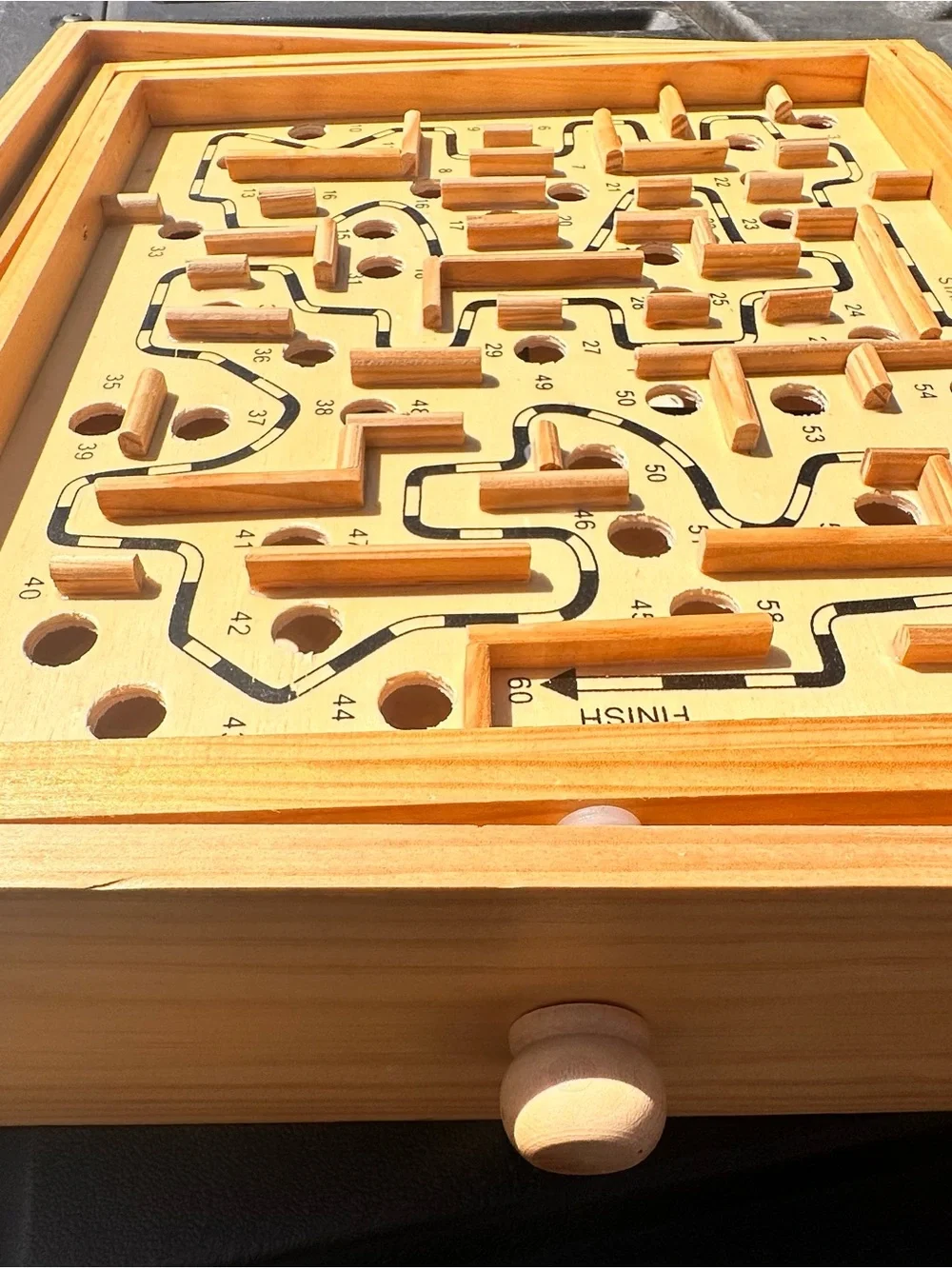 Vintage Pavilion Labyrinth Wooden Maze Puzzle-BOARD ONLY